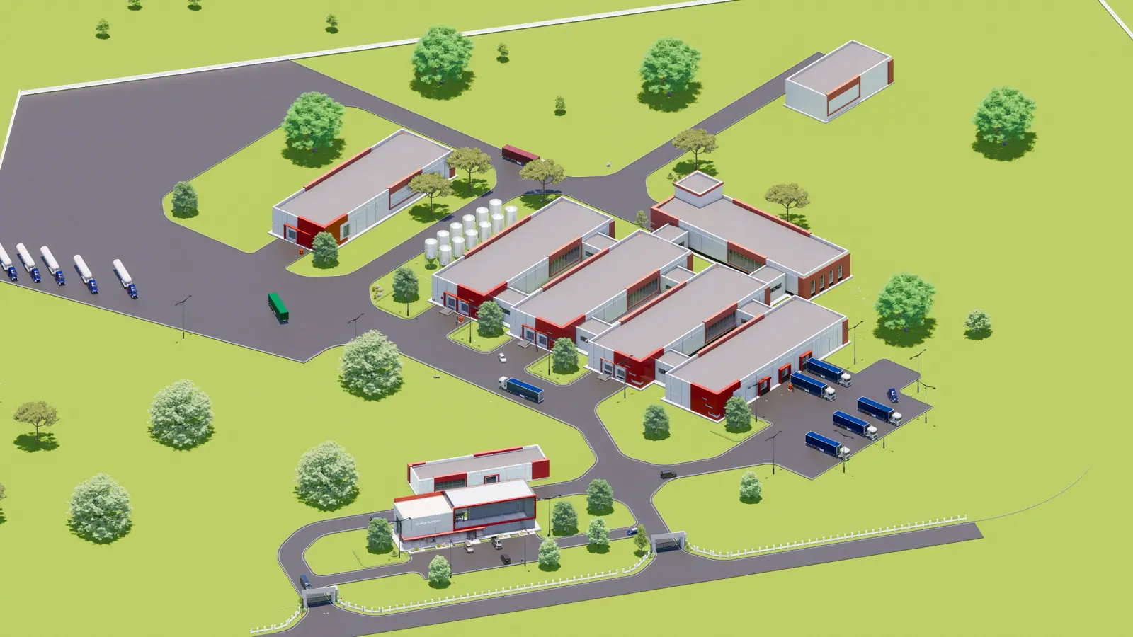 Coffee factory, orthographic view