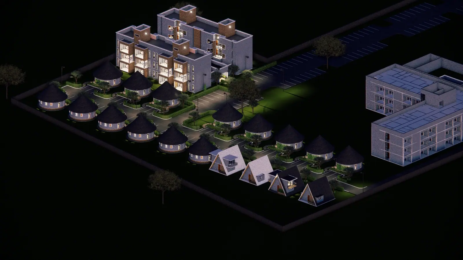Jalobo at night, render