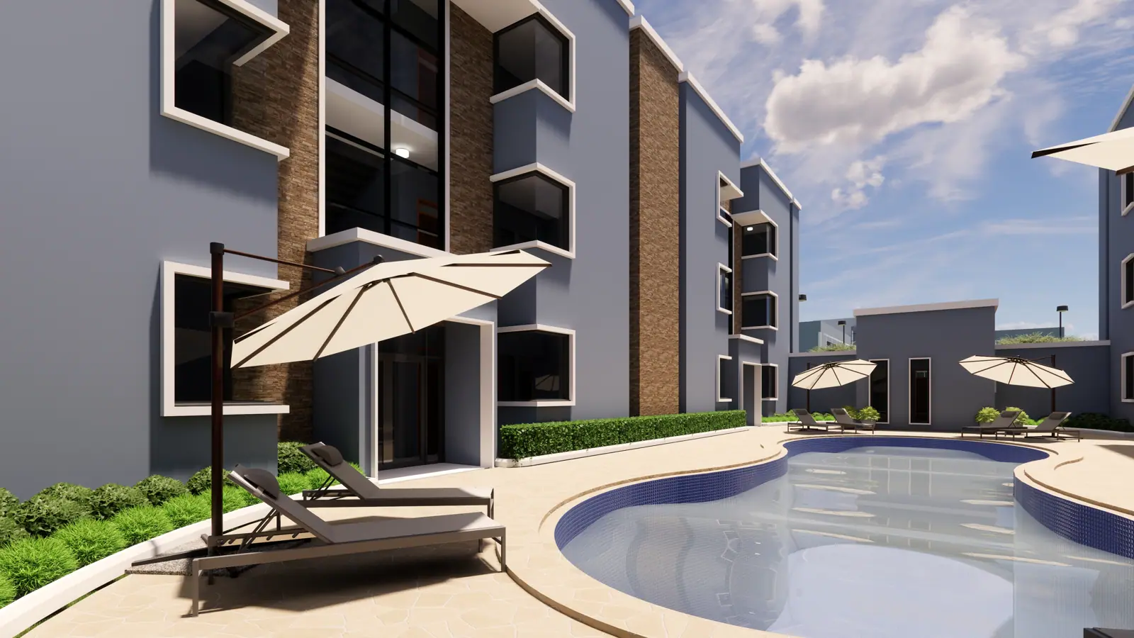 Jalobo, render by the pool