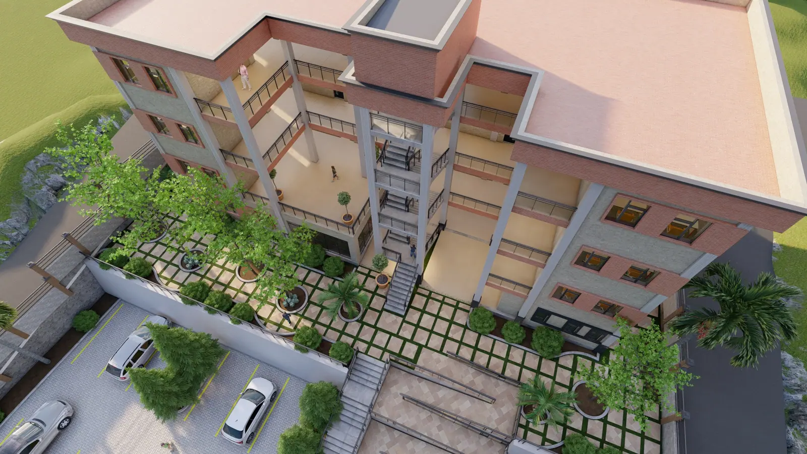 Muyenga School, model view